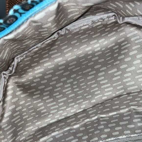 Sakroots Rockaway Backpack Aqua One World Peace Print Coated Canvas Boho Bag - Picture 16 of 16